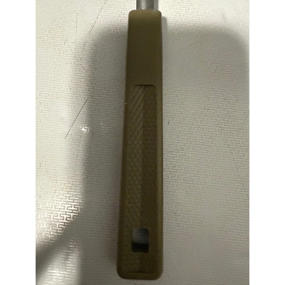 Vintage‎ Kitchen Utensil Carving Fork, Stainless Steel Olive Green Handle